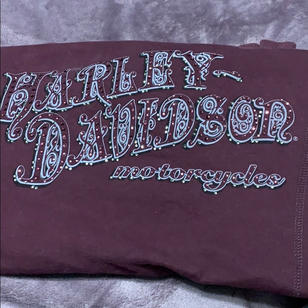 Burgundy Harley Hoodie